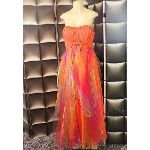 Orange fairy formal prom dress - Picture 9 of 9